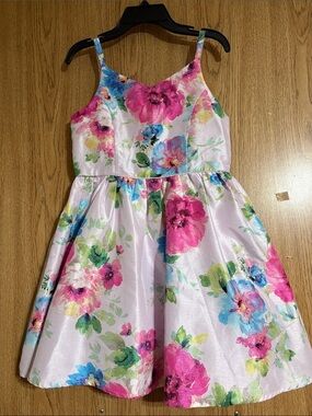 Zhenzi Pink Floral Sleeveless Party Dress